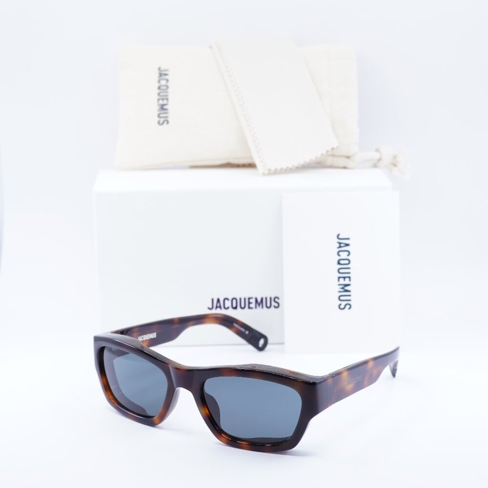 Jacquemus MERIDIANO JAC/9 C2 Rectangle Sunglasses - Dark Havana\Grey